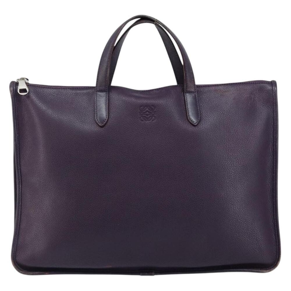 Loewe Leather Tote Bag Purple